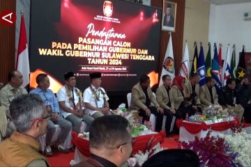 KPU Sulawesi Tenggara tetapkan empat paslon Cagub Cawagub Sultra