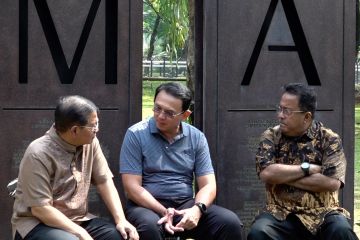 Pramono-Rano bertemu Ahok di Simpang Susun Semanggi