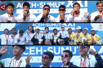 Jawa Barat hattrick medali emas dayung nomor kayak 500 meter