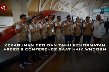 Kekaguman CEO dan tamu kehormatan ARCEO's Conference saat naik Whoosh