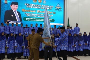 Pj Gubernur Maluku sampaikan pesan dan harapan saat lepas kafilah MTQ