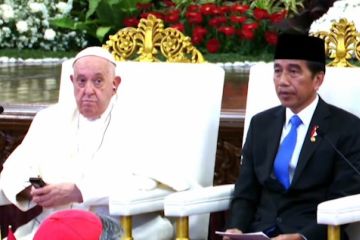 Di hadapan Paus Fransiskus, Presiden Jokowi bahas perang di Palestina