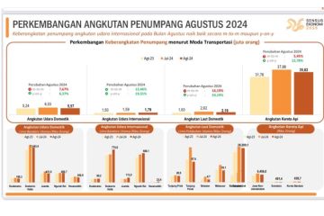 BPS: Jumlah penumpang angkutan udara internasional naik 12,46 persen