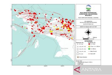 Gempa kecil terjadi di sejumlah daerah di Indonesia Minggu dinihari