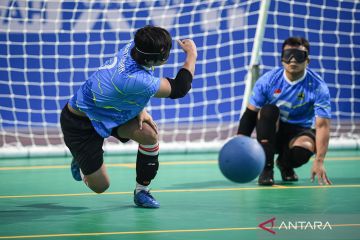 Tim goalball putra Jateng mengalahkan Sumsel dengan skor 10-0