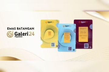 Harga emas UBS dan Galeri24 di Pegadaian hari ini Sabtu (27/12) kompak naik