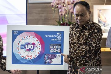 Kementerian Keminfo dan PT Pos Indonesia luncurkan  prangko seri 150 tahun Perhimpunan Pos Sedunia