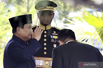 Prabowo Subianto tiba di lokasi pelantikan presiden dan wakil presiden di kompleks parlemen