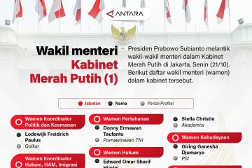 Daftar wakil menteri Kabinet Merah Putih (1)