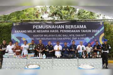 Bea Cukai Musnahkan Barang Hasil Penindakan Bernilai Rp4,3 Miliar di Bali