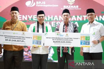 BPJamsostek serahkan infak Rp661 juta untuk Palestina melalui Baznas