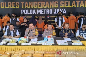 Polres Tangsel ungkap kasus narkoba total 650 kg selama dua bulan