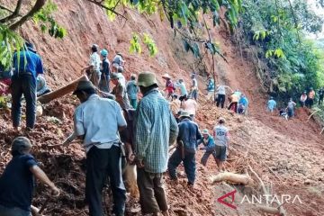 BPBD Cianjur lakukan pendataan dan penanganan cepat longsor Takokak