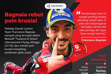 Bagnaia rebut poin krusial