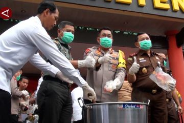 Polda Kalteng musnahkan 50,6 kilogram sabu-sabu asal Kalbar