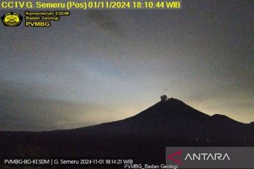 Gunung Semeru kembali erupsi dengan letusan setinggi 500 meter