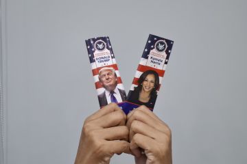 Harris dan Trump bersaing ketat dengan selisih suara 1 hingga 3 persen