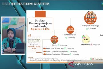 BPS catat jumlah pengangguran turun 390 ribu orang pada Agustus 2024