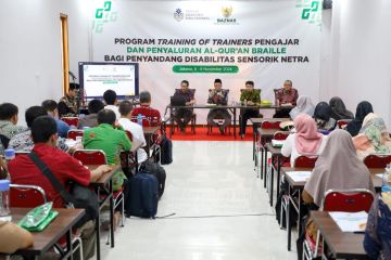 Baznas gelar pelatihan pengajar Al Quran braille untuk tunanetra