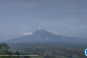 Gunung Semeru delapan kali erupsi disertai letusan hingga 700 meter