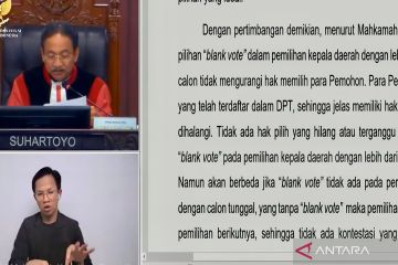 MK tak kabulkan uji materi soal "blank vote" di setiap pilkada