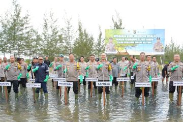 Polda Babel galakkan "Ketahanan Bumi Penanaman Sejuta Pohon"