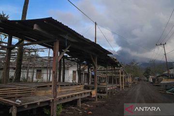 Erupsi gunung Lewotobi lumpuhkan aktivitas Pasar Boru di Flores Timur