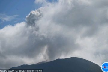 PGA: Suara gemuruh erupsi gunung Ibu terdengar cukup kuat