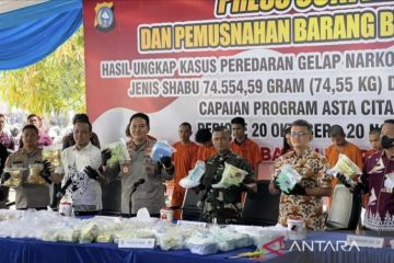 Polda Riau sita 79 kg sabu-sabu dalam satu bulan terakhir