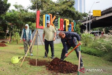 Hijaukan kota, Pemkot Jakpus tanam pohon cempaka di Taman Link in Park