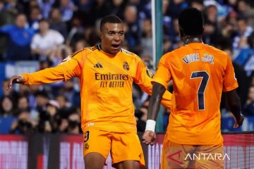 Raih kemenangan telak 3-0 atas Leganes, Real Madrid naik ke posisi dua