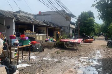 Banjir akibat tanggul jebol di Periuk Tangerang sudah surut