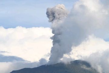 Gunung Ibu kembali erupsi luncurkan abu setinggi 1,2 km