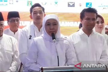 Unggul hitung cepat, Khofifah minta pendukungnya tak euforia