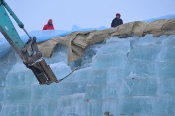 Pembangunan taman hiburan musiman Harbin Ice-Snow World dimulai