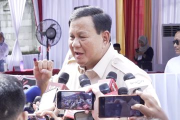 Momen Presiden nyoblos dan beri pesan untuk paslon menang dan kalah