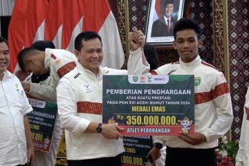 Pemprov Sumsel beri bonus Rp2,3 miliar pada atlet PON XXI Aceh-Sumut