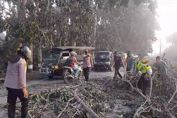 Polres Flores Timur sigap bersihkan akses jalan pengungsi