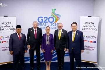 Presiden Prabowo bertemu para pemimpin MIKTA di KTT G20 Brasil