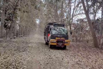 Suasana desa sekitar Gunung Lewotobi Laki-Laki pascaerupsi