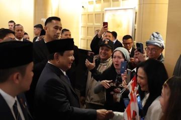 Tiba di Washington DC, Presiden Prabowo disambut meriah ratusan WNI