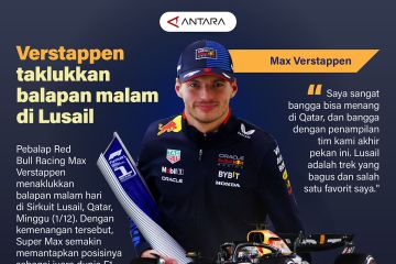 Verstappen taklukkan balapan malam di Lusail