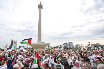 Aksi Reuni Akbar 212 di Silang Monas