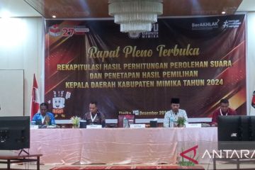 KPU Mimika gelar rapat pleno terbuka Pilkada 2024 hingga 6 Desember