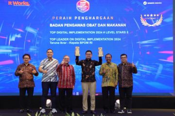 Kepala BPOM raih penghargaan TOP Leader on Digital Implementation 2024