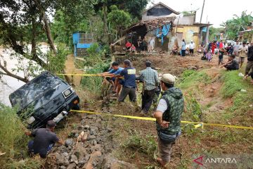 Dampak banjir bandang di kabupaten Sukabumi