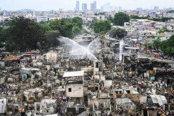 Kebakaran permukiman padat penduduk di Kemayoran