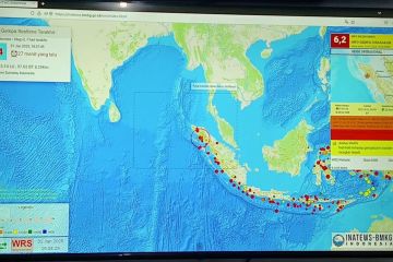 Gempa di jalur megathrust Magnitudo 6,2 guncang Aceh Selatan