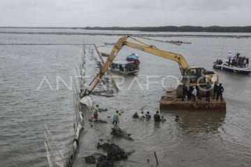 Pembongkaran pagar laut Pesisir Tarumajaya