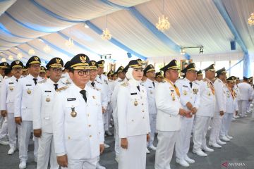 Wakil Gubernur Lampung saat mengikuti kegiatan pelantikan kepala daerah